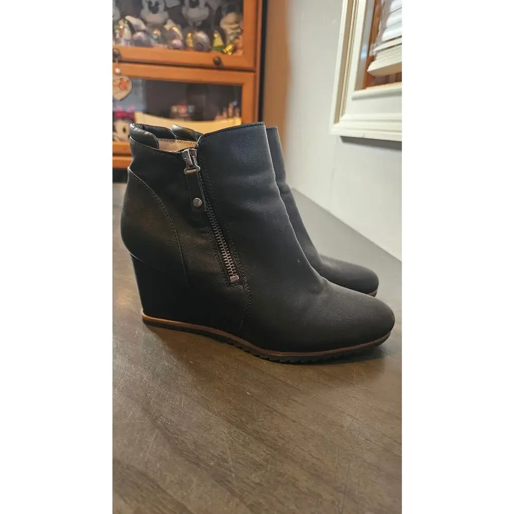 Women's Black Soul Naturalizer Haley Wedge Bootie size‎ 9M